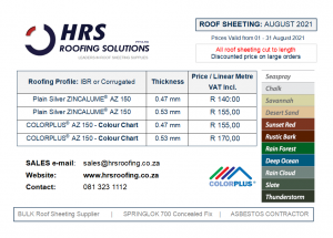 Roof Sheeting Price List HRS Roofing Solutions Roof Sheeting Supplier and roofing contractor IBR or Corrugated Springlok 700 colorbond roof sheeting 300x215 - Roof Sheeting Price List HRS Roofing Solutions Roof Sheeting Supplier and roofing contractor IBR or Corrugated Springlok 700 colorbond roof sheeting