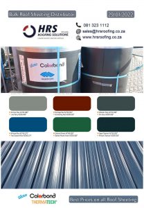 HRS Roofing IBR Corrugated Diamondek 407 Springlok 700 zincalume colorbond charcoal colorplus clip lock roof sheeting cape town Paarl 208x300 - Roofing Contractor